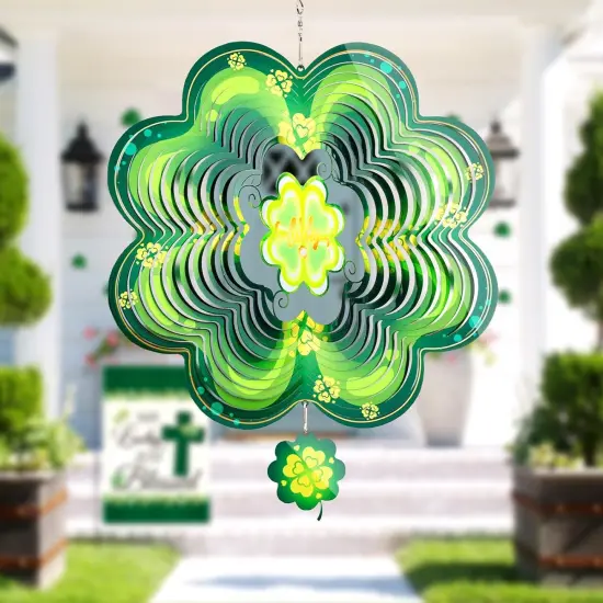 St Patricks Day Metal Wind Spinners St. Patrick's Hanging Gifts for Women Mom Grandma {3}