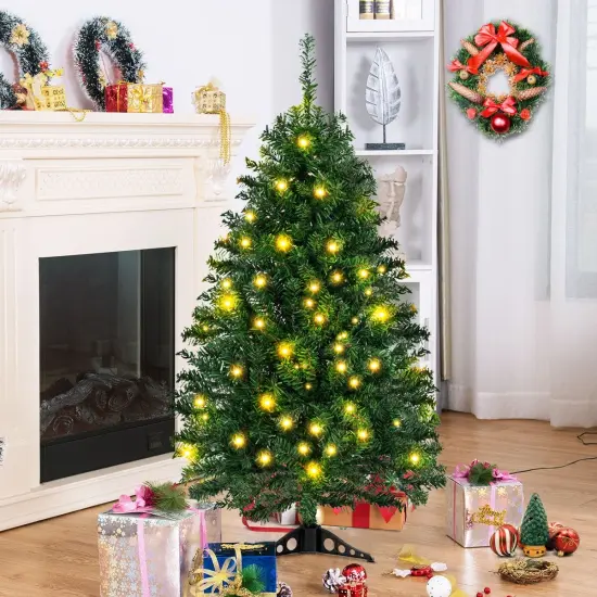 4 Feet Tabletop Artificial Christmas Tree with LED Lights {2}