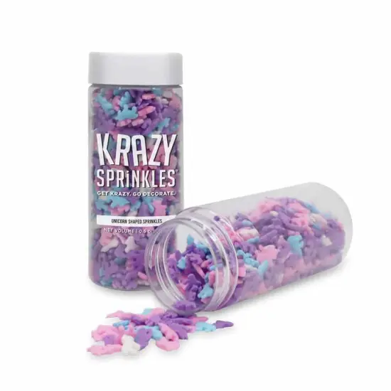 Krazy Sprinkles - Unicorn Shaped Sprinkles (1/2 Cup, 1x Jar) for Cakes, Ice Cream & Cookies {2}