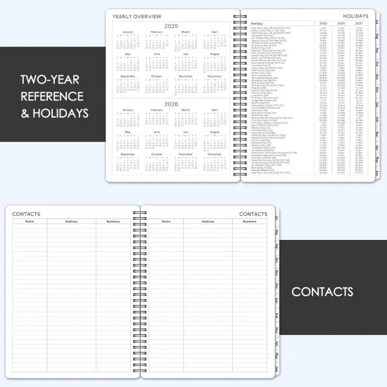 2025-2026 Planner - JUL 2025 to JUN 2026, Weekly and Monthly, 8'' x 10'' with Monthly Tabs, Yearly Planner 2025-2026, 2025-2026 Academic Planner with Twin-wire Binding, Flexible Cover {5}