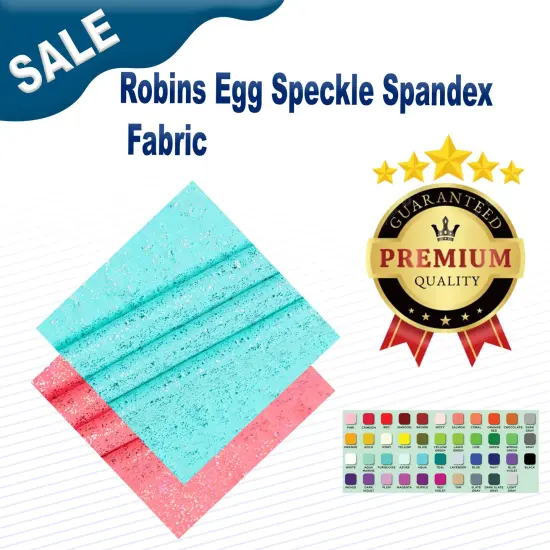 Robins Egg Speckle Spandex Fabric Charcoal {2}