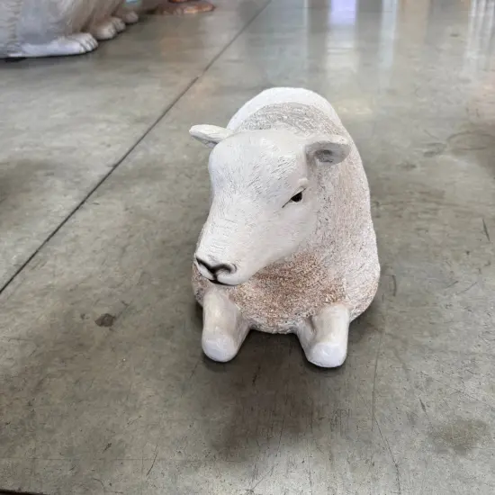 Texelaar Baby Sheep Laying Life Size Statue {4}