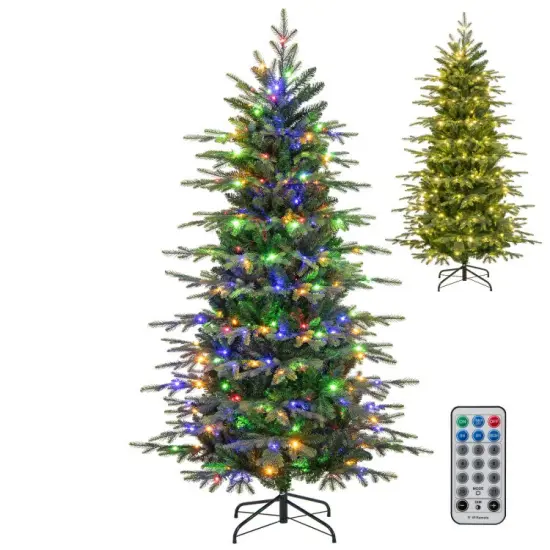 Pre-Lit Artificial Christmas Tree with Warm White LED Lights {1}