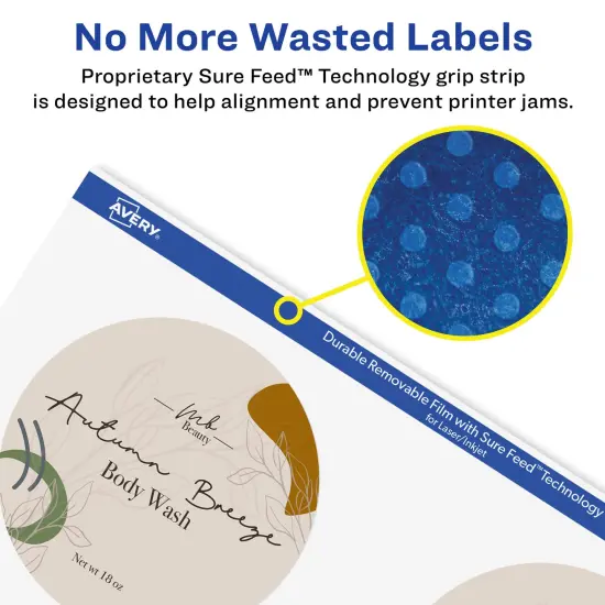 Avery Round Labels with Sure Feed, 3" Diameter {4}