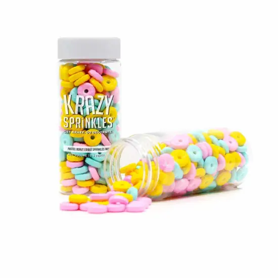 Krazy Sprinkles - Donut Sprinkle Shapes (1/2 Cup, 1x Jar) for Cakes, Ice Cream & Cookies {2}