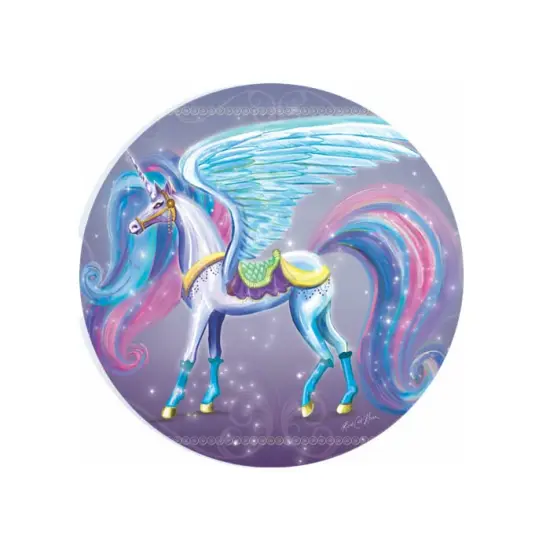 Unicorn Shimmer Dawn Ceramic Car Coaster Set 2.56" (2 Pack) {1}