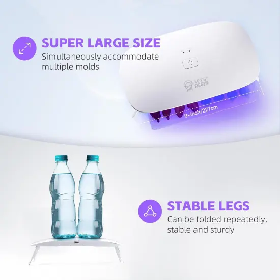 LET'S RESIN Upgraded UV Light for Resin, Large Size Portable UV Resin Light, Fast Curing&Portable UV Lamp, Resin Supplies for UV Resin, Jewelry Making, DIY Craft, Decor {5}
