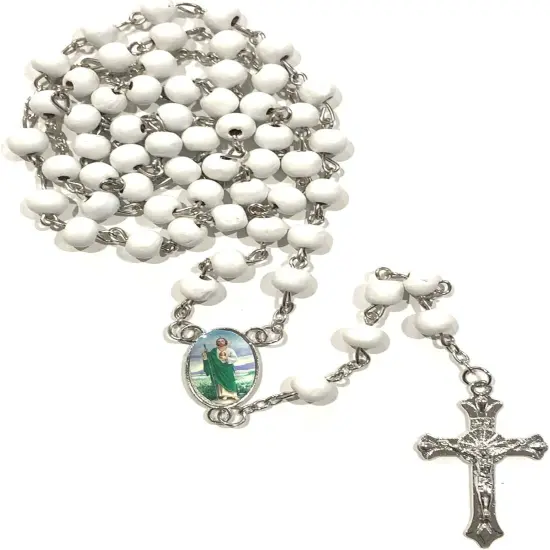 Saint St Jude Baptism Party White Rosaries Scented {1}