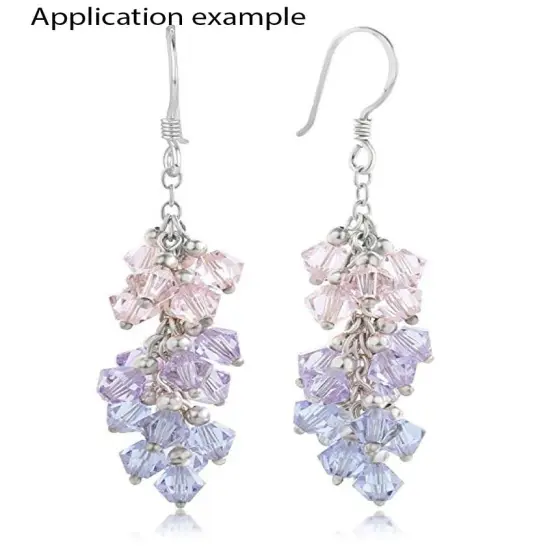 100pcs Adabele Austrian 4mm (0.16 Inch) Small Faceted Loose Bicone Crystal Beads Purple Velvet Compatible with Swarovski Crystals 5301/5328 SSB427 {6}