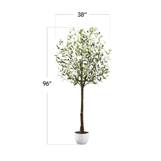 Best Choice Products Artificial Olive Tree, Lifelike Faux Tree, Home Accent D&eacute;cor w/ Planter Pot, Realistic Trunk {2}