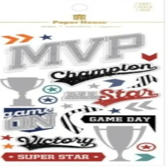 Paper House MVP Dimensional Stickers With Foil Accents {1}