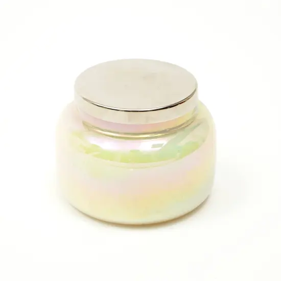 Scented Wax Candle Jar with Lid Pastel Yellow {3}