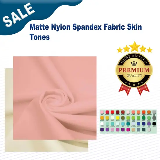 Matte Nylon Spandex Fabric Skin Tones Bashful {2}