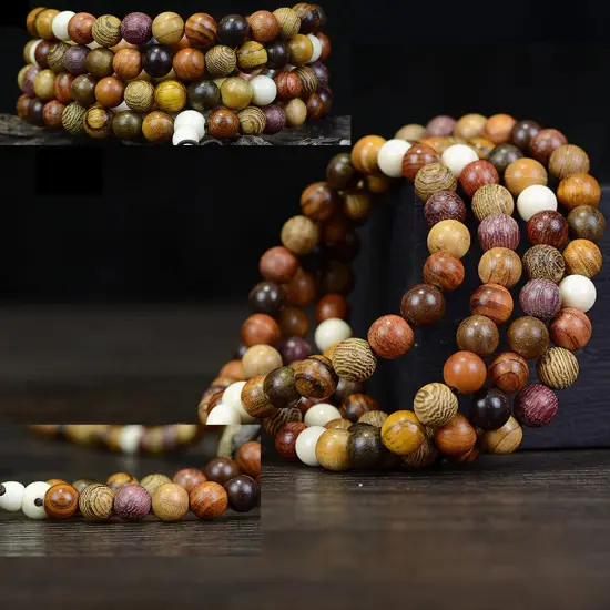 200pcs 8mm Gorgeous Natural Round Polished Rosewood Loose Beads for Jewelry Making DIY Handmade Crafts {6}