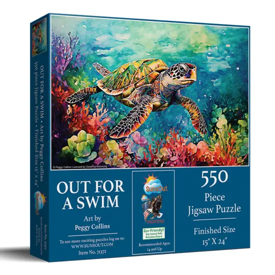 Sunsout Out for a Swim 550 pc Jigsaw Puzzle 71372 {3}