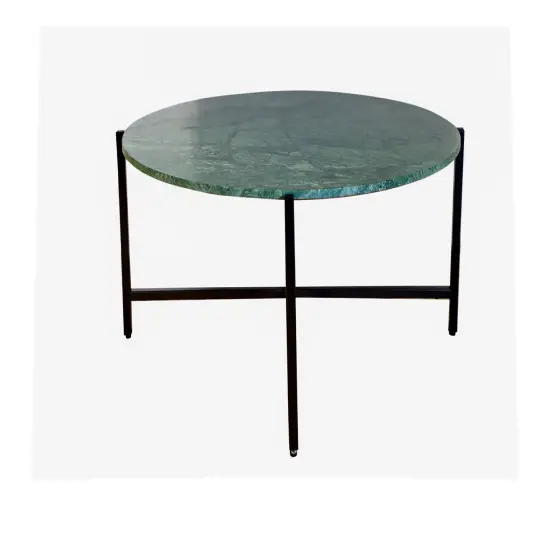 Green Marble Nesting Table with Grey Metal Frame (17" Height) | Elegant & Modern Side Table | Sturdy & Space-Saving Design | Perfect for Living Room, Bedroom, Office & Home D&eacute;cor {2}