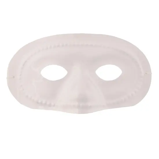 24 Pack Bulk Mardi Gras White Half Mask {1}