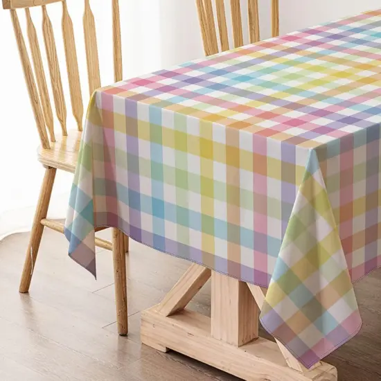 Easter Buffalo Check Plaid Tablecloth Gingham Spring Party Decoration Rustic Kitchen Dining Room Table Cover (60" x 84") {5}