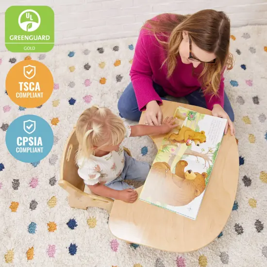 Little Learner Table and Chair Set, Kids Furniture Natural {6}