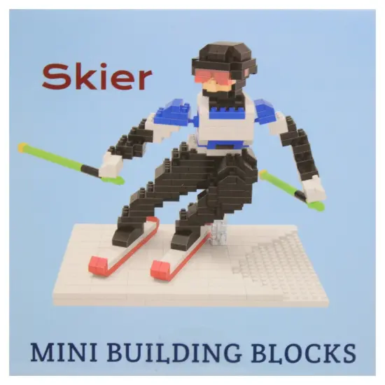 Mini Building Blocks - Downhill Skier {1}