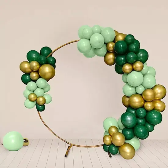 120 Gold Green Latex Balloons Garland Arch Party Decorations Kit Events Supplies {2}