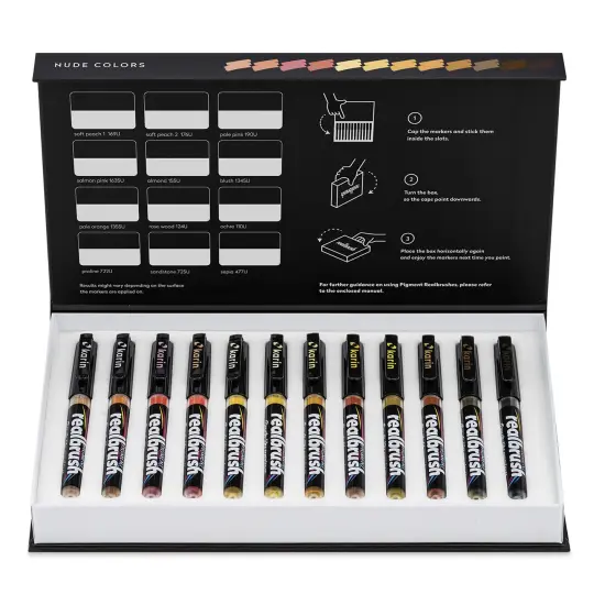 Karin Realbrush Pigment Markers - Nude Colors, Set of 12 {1}
