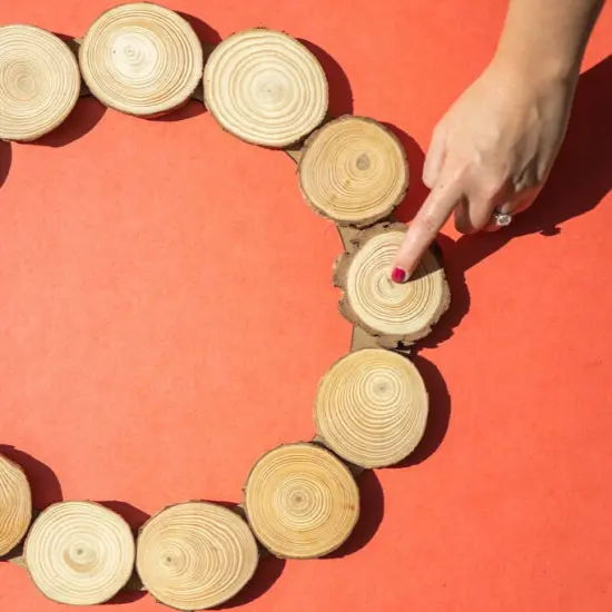 Winter Wood Slice Wreath Kit {4}