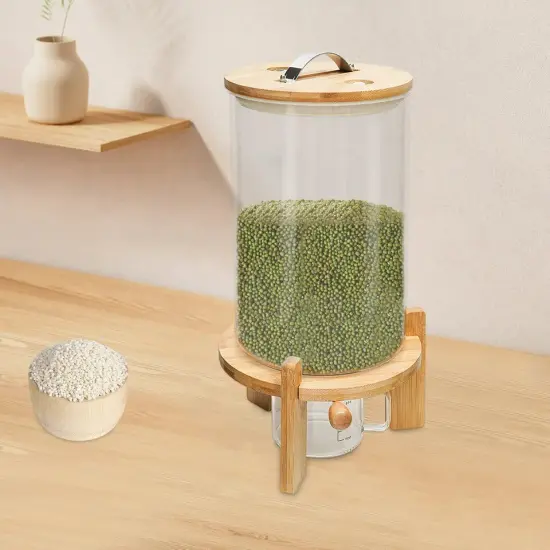 7.5L Rice Dispenser Airtight Storage Container Dry Food Storage W/ Cup Kitchen {4}