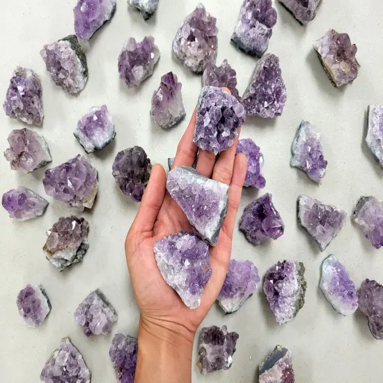 Mini Amethyst Crystal Clusters From Brazil {6}
