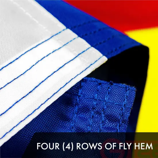 G128 3 Pack: Colorado CO State Flag | 2.5x4 Ft | ToughWeave Series Embroidered 300D Polyester | Embroidered Design, Indoor/Outdoor, Brass Grommets {5}