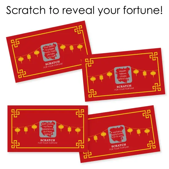 Big Dot of Happiness 2025 Year of the Snake - Lunar New Year Game Scratch Off Fortune Cards - 22 Count {4}