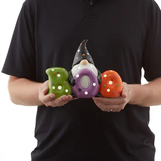 Casafield Ceramic Halloween Hand-Painted Pre-Lit LED Tabletop Home D&eacute;cor Multicolor Gnome {4}