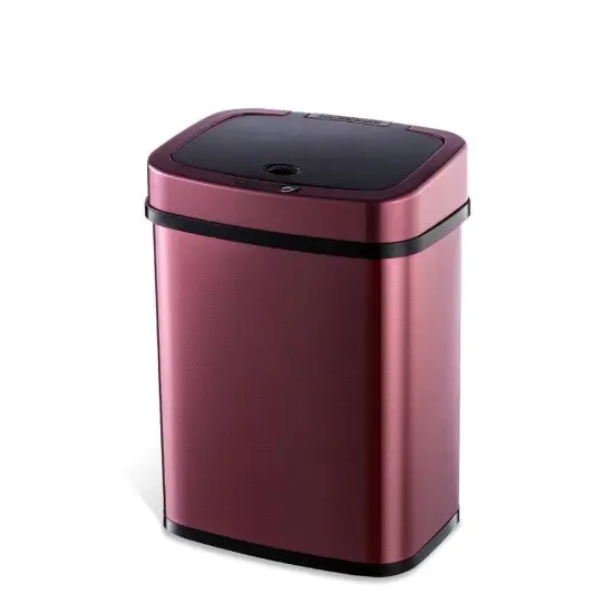 3.2 Gallon Stainless Steel Touchless Trash Can with Motion Sensor and Fingerprint Resistant Copper-Gold-Finish {5}