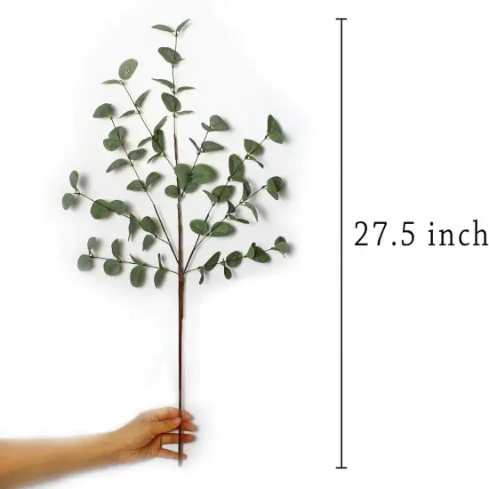 6 Pcs 27'' Greenery Eucalyptus Stems {2}