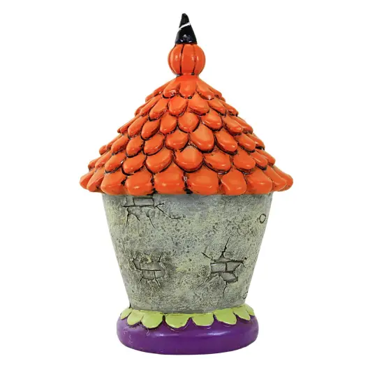 Transpac 7.75 In Happy Haunted House Halloween Building , Halloween Decor Figurine Spiderweb Lighted Pumpkin {2}