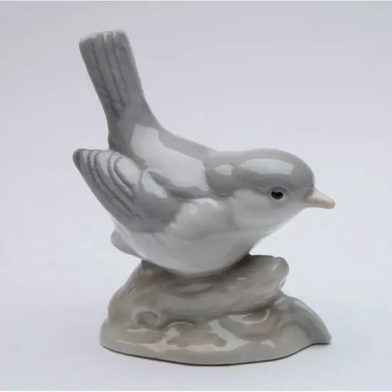 Ceramic Gray Bird Figurine, Gift for BIrdwatcher, Gift for Her, Gift for Mom, Home Decor {3}