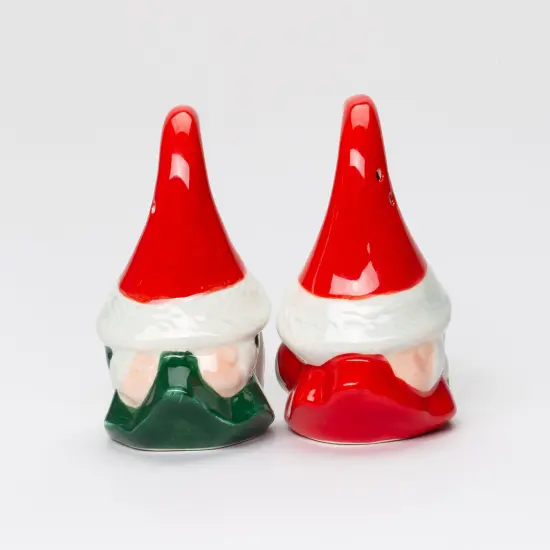 Ceramic Christmas Gnome Couple Salt And Pepper Shakers, Fairy Garden Décor, Gift for Her, Gift for Mom, Kitchen Décor, Christmas Décor {4}