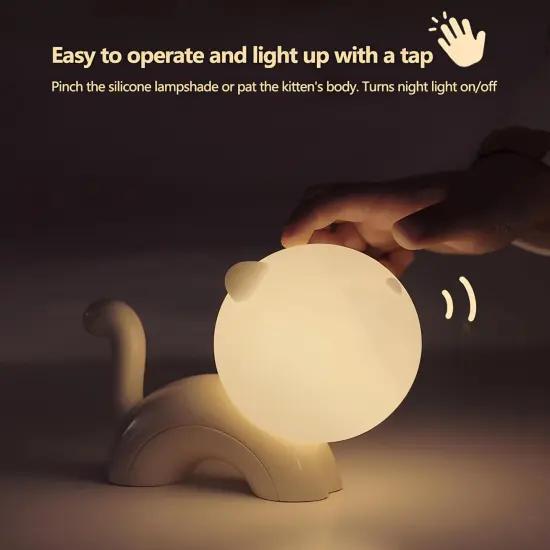 Cat Night Light with Timer & Tap Control {2}