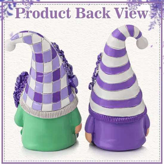 2 Pcs Gnomes Decorations for Home Gnomes Figurine Gifts Spring Summer Table Ornaments Decorations Gifts for Home {3}
