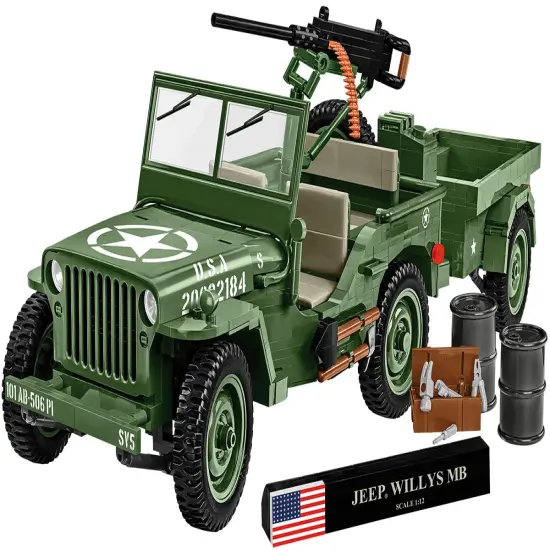 COBI Historical Collection WWII JEEP Willys MB + Trailer 1:12 Scale Vehicle EXECUTIVE EDITION {2}