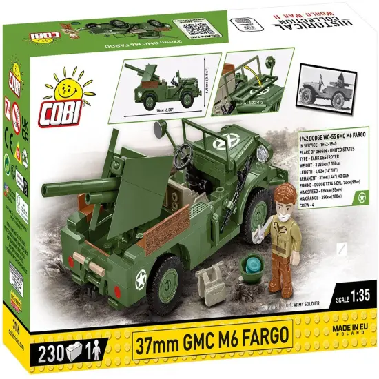 COBI Historical Collection WWII 37mm GMC M6 FARGO Armored Vehicle {5}