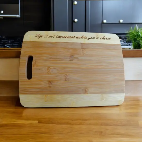 Age is not important unless you're cheese Cutting Board Bamboo CTCBTT14 {2}