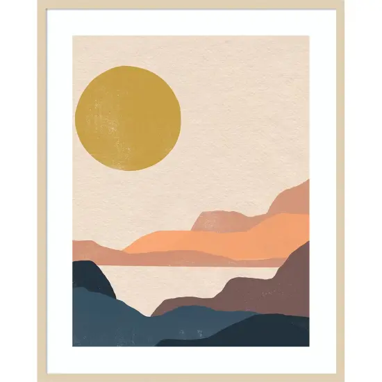 Paper Mesa II by June Erica Vess Wood Framed Wall Art Print {1}