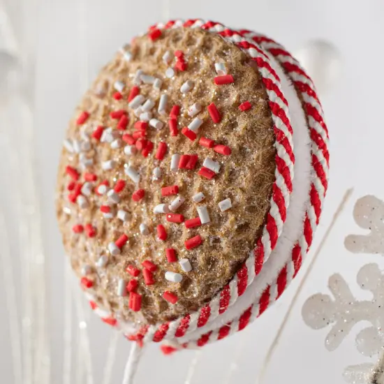 18" Peppermint Macaron Pick - Sweet Holiday Accent for Christmas Decor {2}