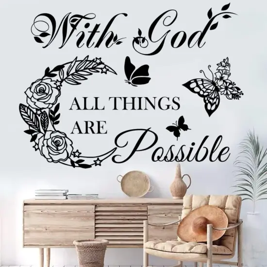 Inspirational Wall Decals with God Things are Possible {1}