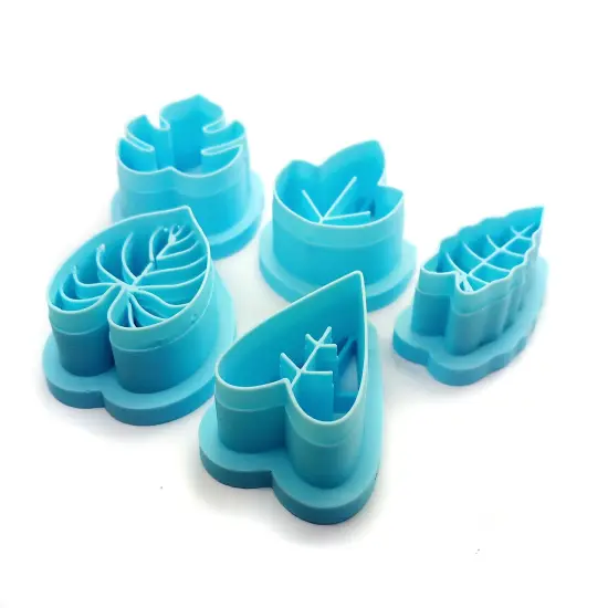 Plant Leaf Clay Cutter Bundle, 5 pc Indoor Plant Shapes, Adorabilities {3}