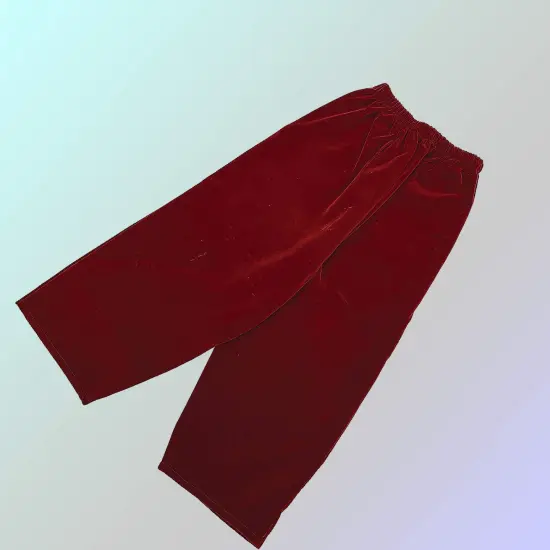 Burgundy Velvet Santa Pants with Side Pockets Size 50-56 Inch {2}