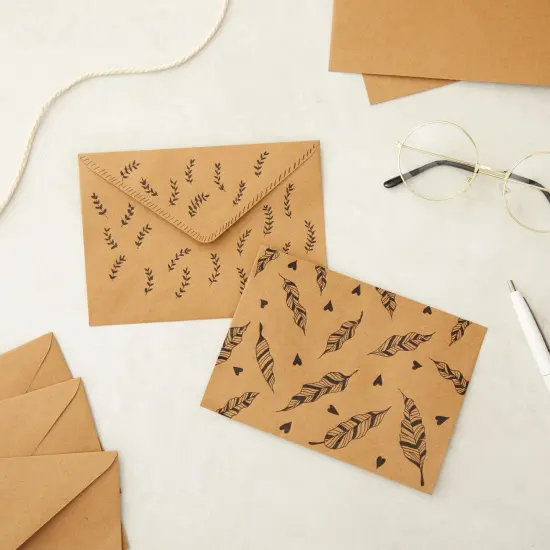 Kraft Paper Invitation Envelopes 4x6 for Special Occasions, Such As Wedding, Baby Shower, Thank You Cards, Special Occasions - A6 V Flap Brown Envelopes (50 Pack) {4}