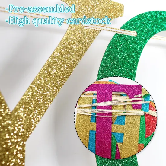 Pride Banner, Be Yourself They'll Adjust, Rainbow Pride Month Decoration, Glitter Rainbow Banner, LGBTQ+ Party Decor, Gay Pride Decor {3}