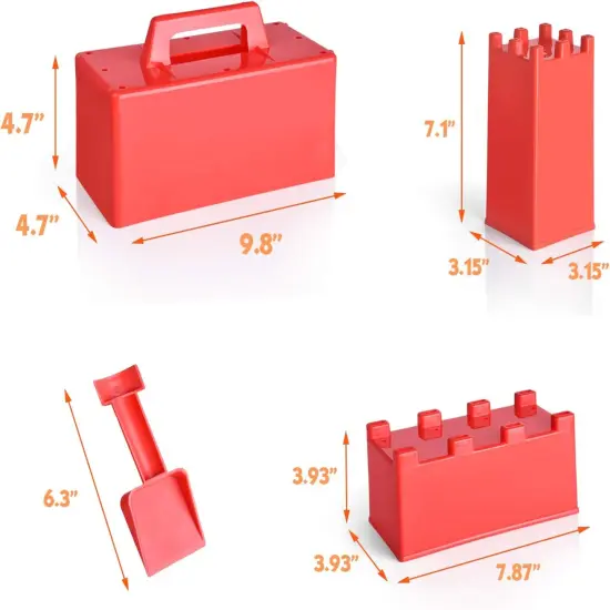 Summer Snow Fort Building Block - Beach Sand Toys for Kids, Sand Castle Mold Kit, Winter Summer Outdoor Fun Toys for Boys Girls Toddler Adults Birthday Gifts {2}